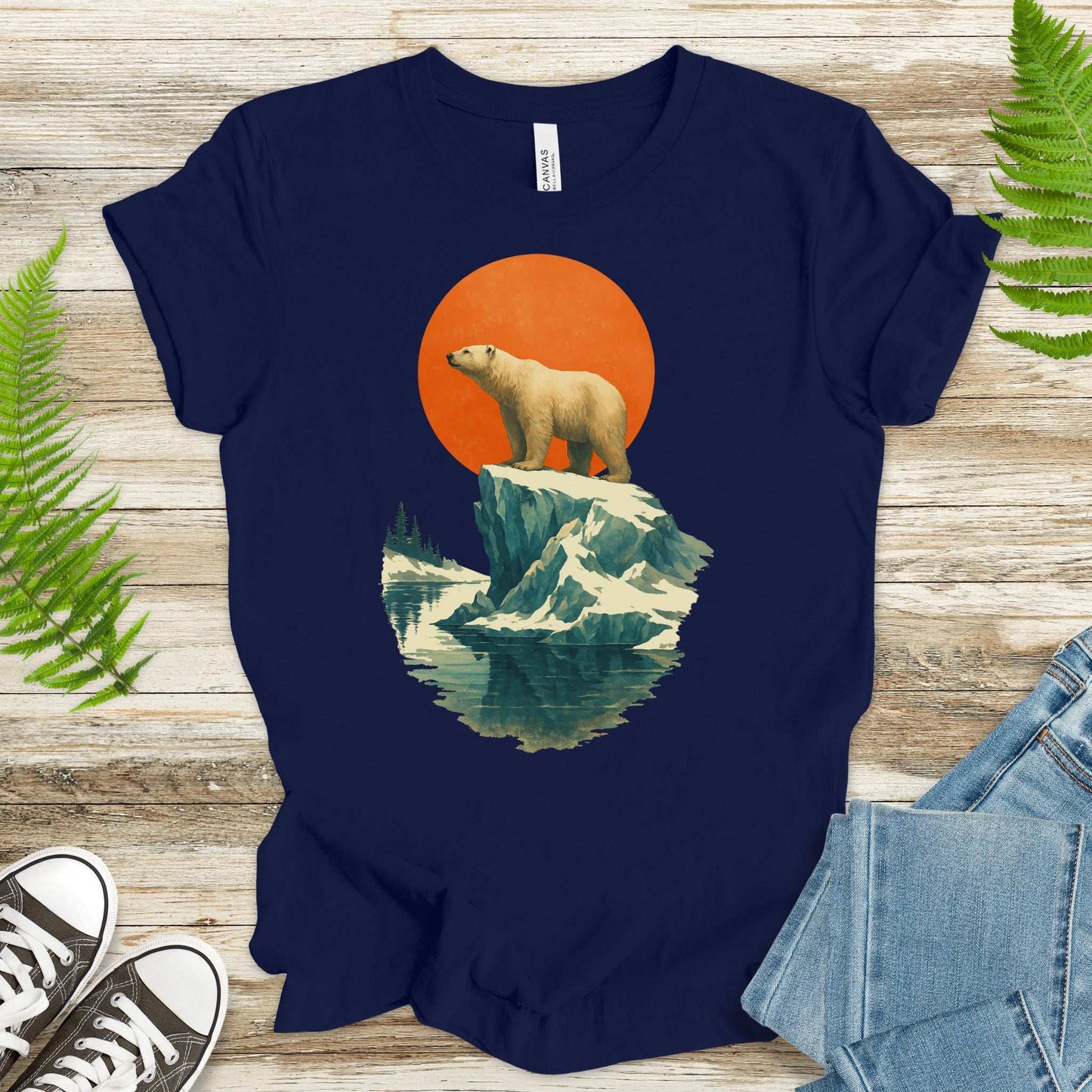 Vintage Polar Bear T-Shirt – Japanese Style Arctic Nature Tee