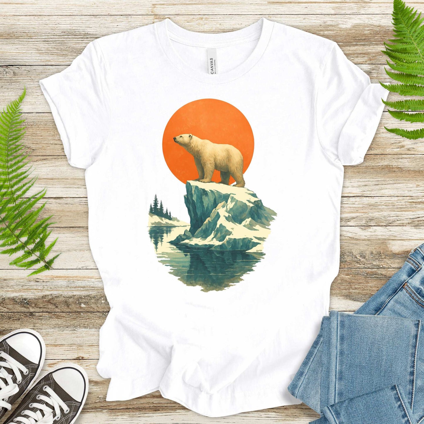 Vintage Polar Bear T-Shirt – Japanese Style Arctic Nature Tee