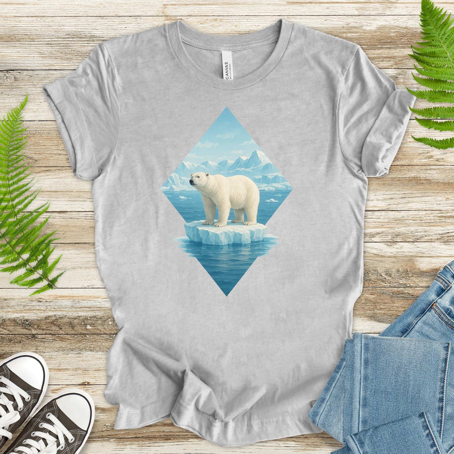 Polar Bear Arctic T-Shirt – Majestic Winter Wildlife Vintage Tee