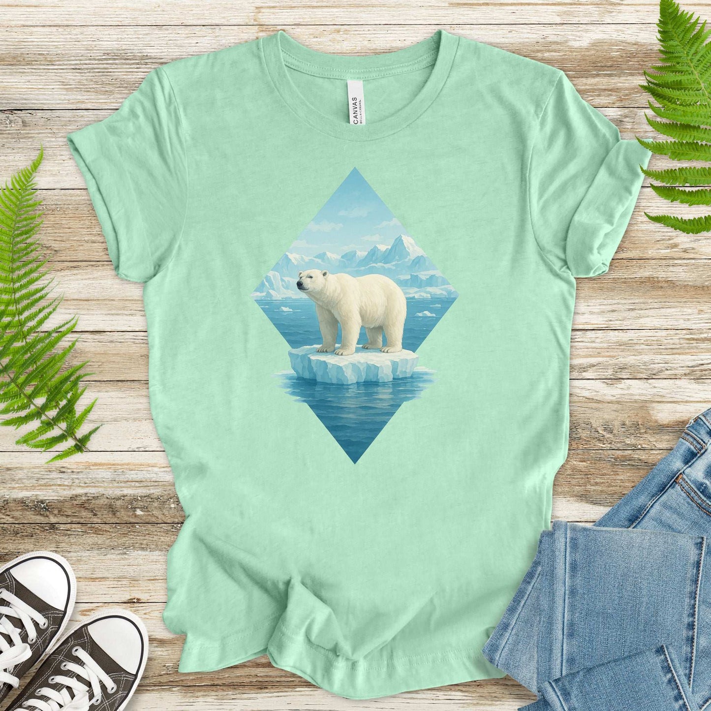 Polar Bear Arctic T-Shirt – Majestic Winter Wildlife Vintage Tee
