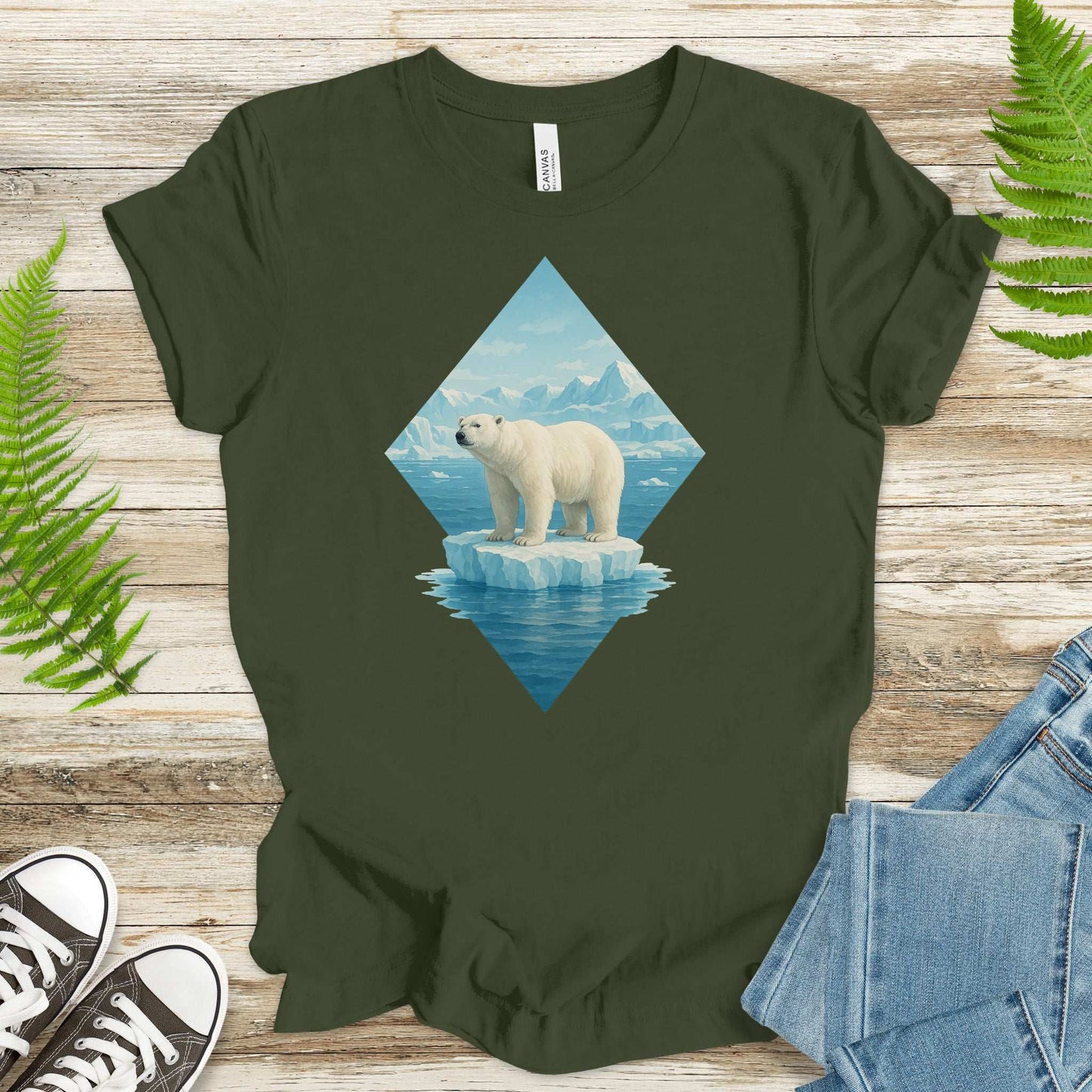 Polar Bear Arctic T-Shirt – Majestic Winter Wildlife Vintage Tee
