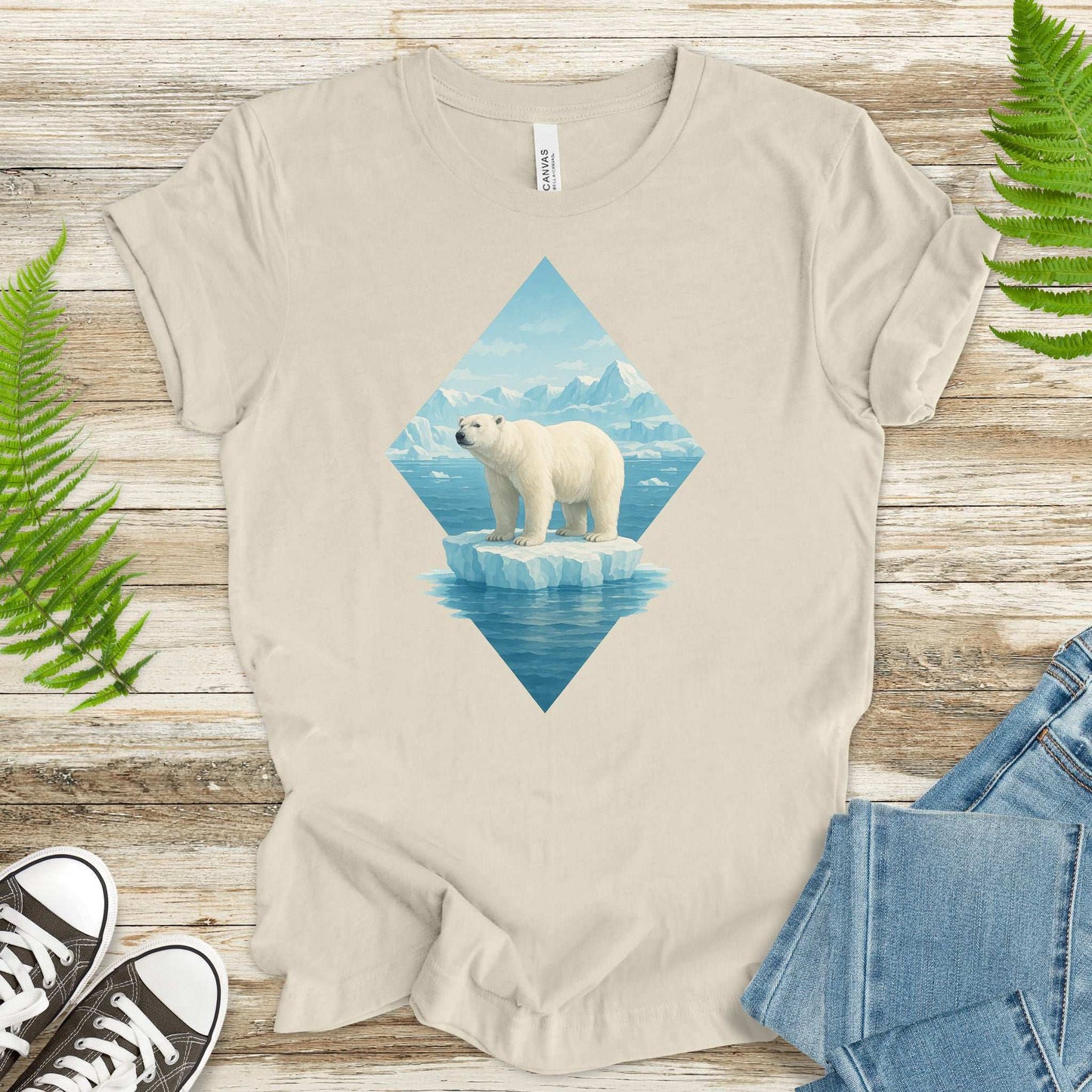 Polar Bear Arctic T-Shirt – Majestic Winter Wildlife Vintage Tee