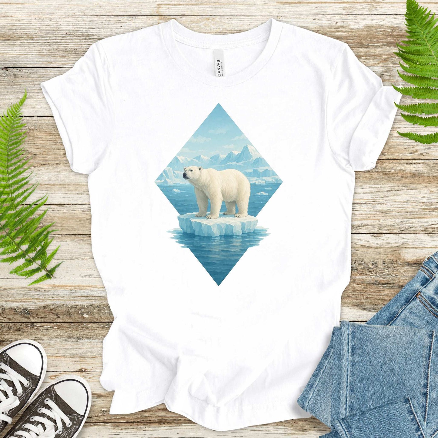 Polar Bear Arctic T-Shirt – Majestic Winter Wildlife Vintage Tee
