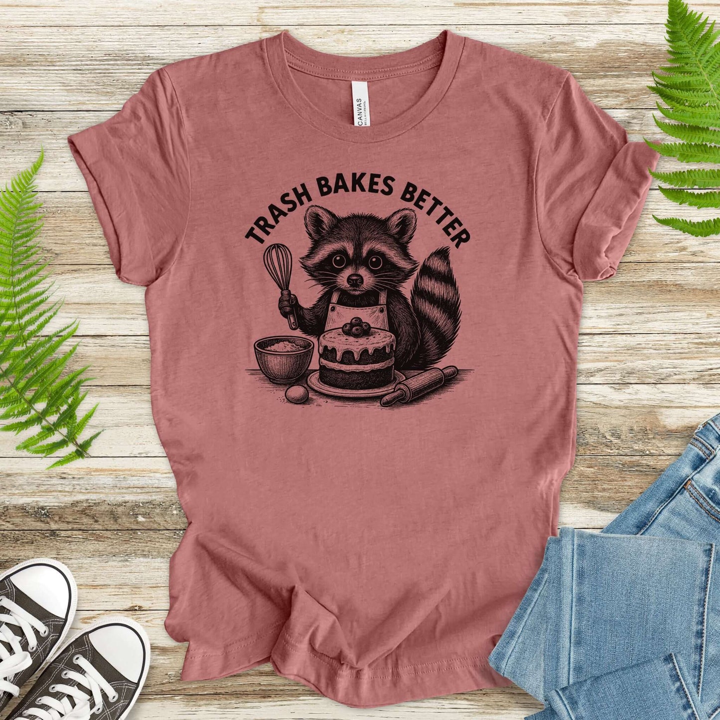 Raccoon Trash Bakes Better Cute T-Shirt