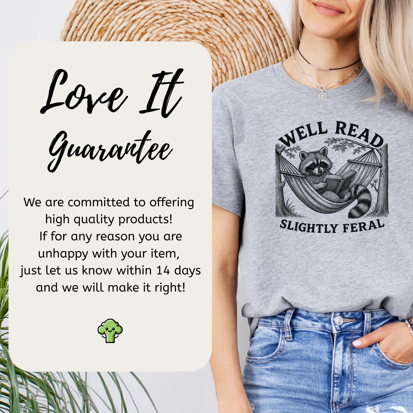 Raccoon Well Read Slightly Feral T-Shirt – Funny Book Lover Tee for Raccoon Fans