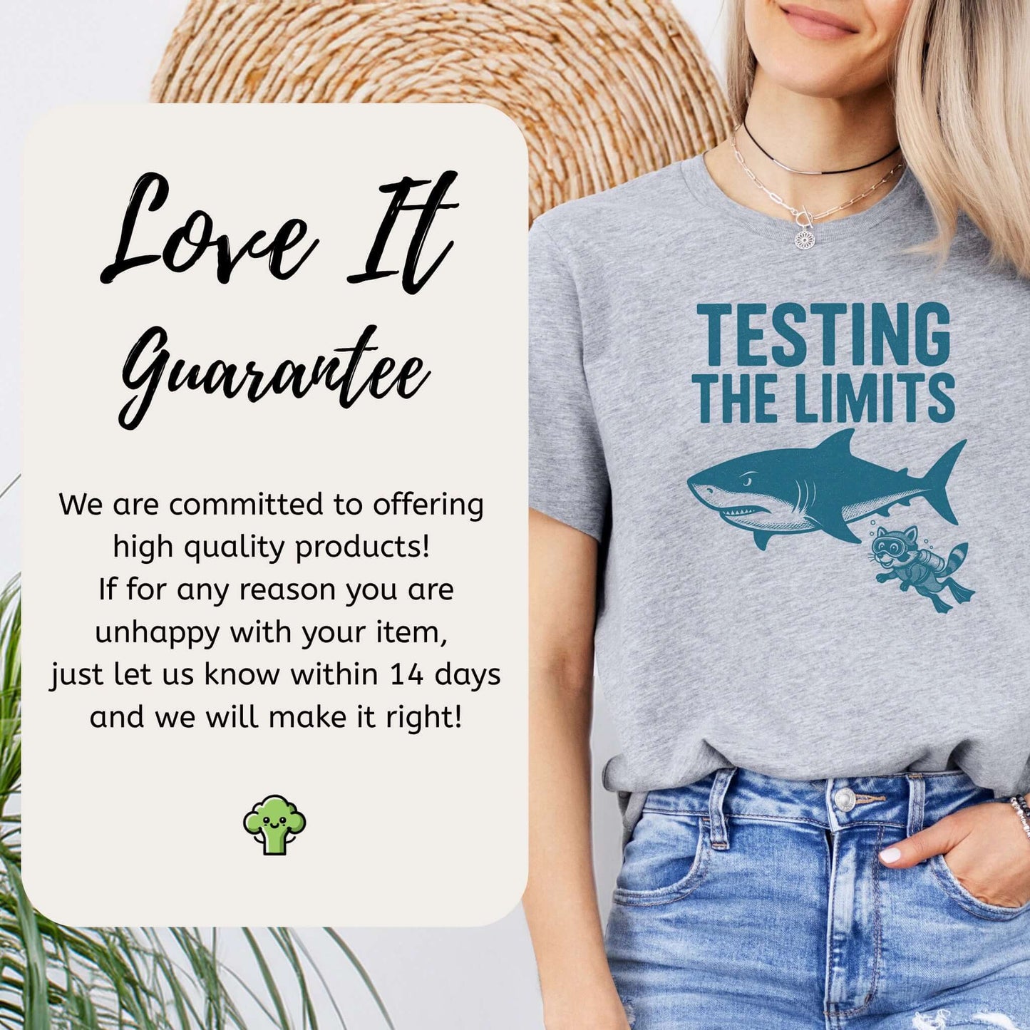 Testing the Limits Shirt – Funny Raccoon & Shark Scuba T-Shirt