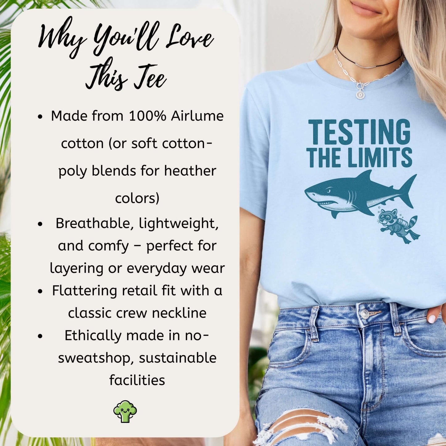 Testing the Limits Shirt – Funny Raccoon & Shark Scuba T-Shirt