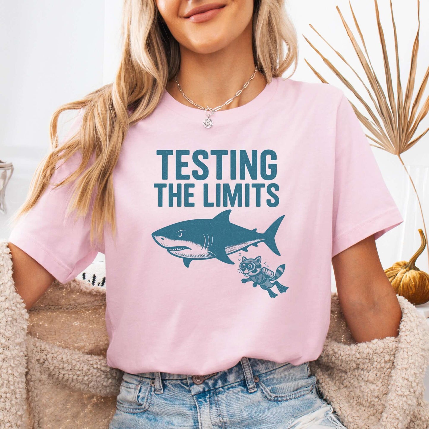 Testing the Limits Shirt – Funny Raccoon & Shark Scuba T-Shirt