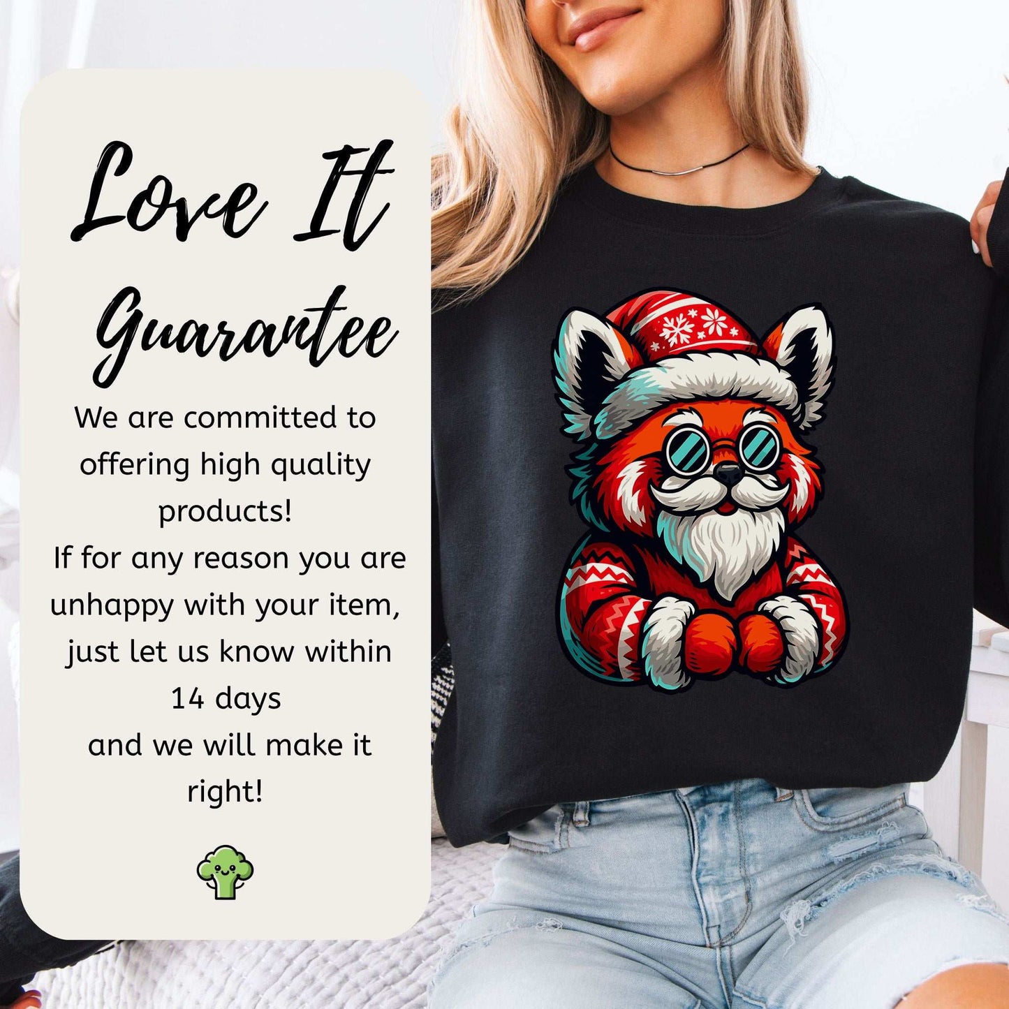 Red Panda Claus Sweatshirt – Cool Santa Christmas Animal Vibes