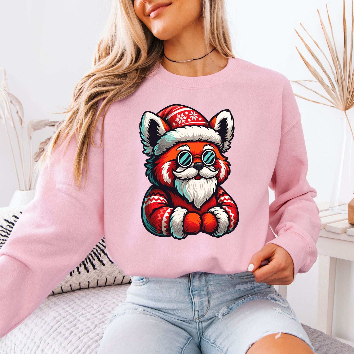 Red Panda Claus Sweatshirt – Cool Santa Christmas Animal Vibes