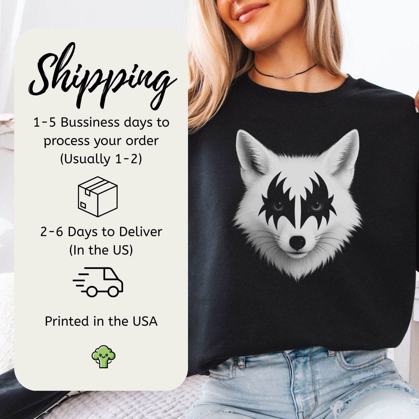 Rock’n’Fox Sweatshirt – Gothic Metal Forest Vibes Power Look