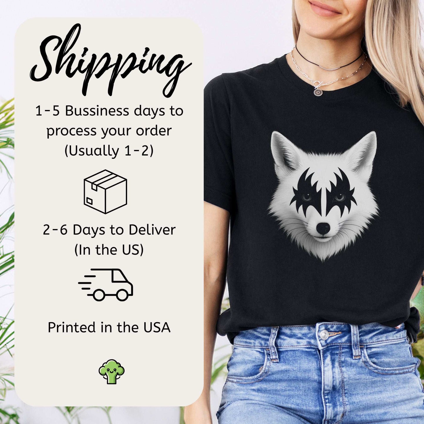 Rock’n’Fox T-Shirt – Gothic Metal Forest Vibes Tee