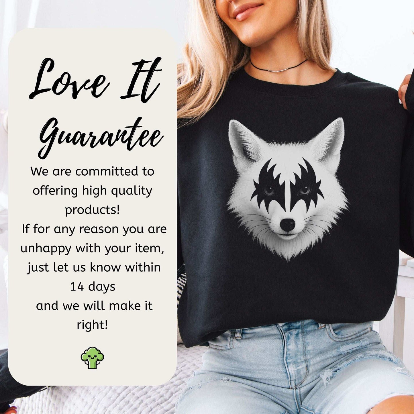 Rock’n’Fox Sweatshirt – Gothic Metal Forest Vibes Power Look