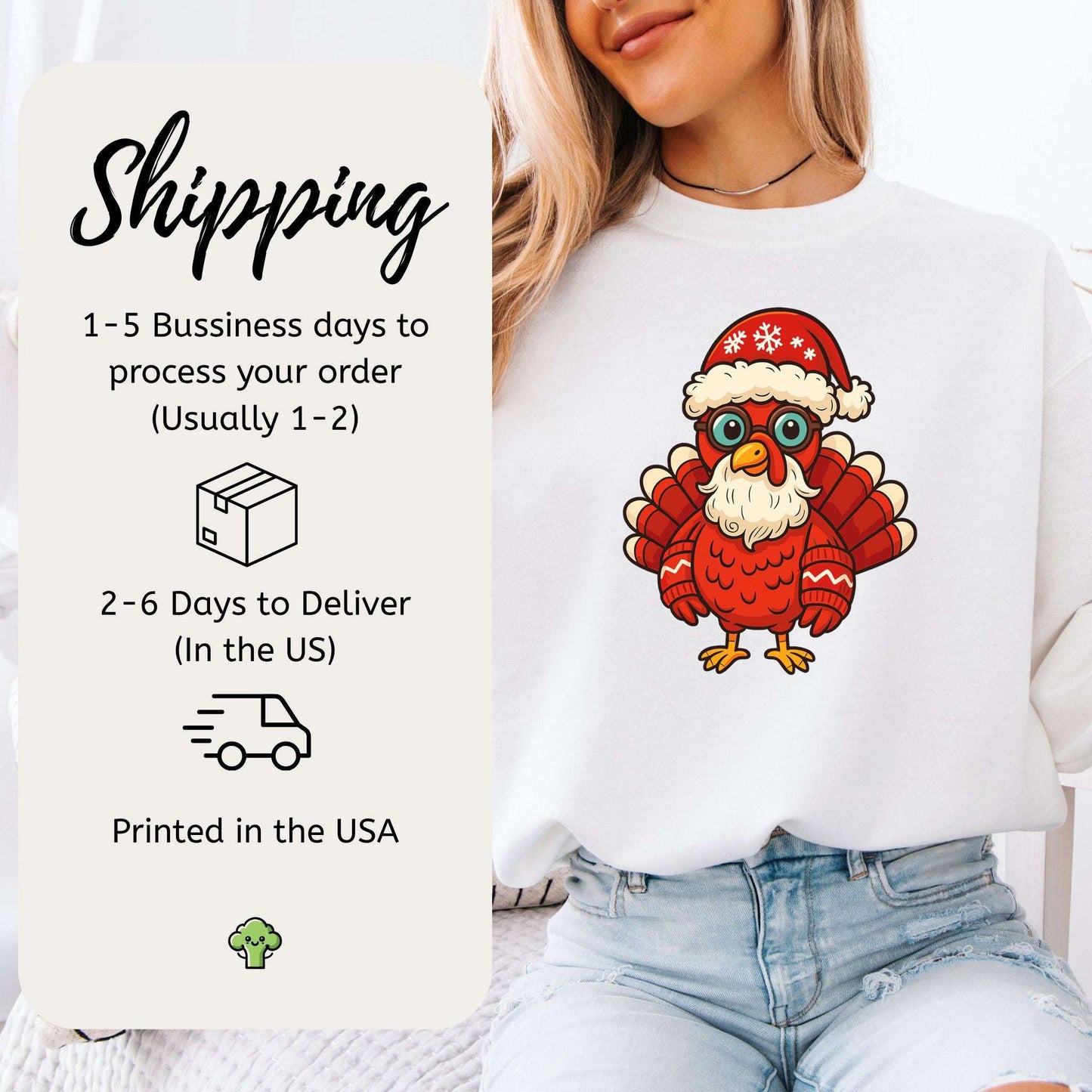 Santa Turkey Sweatshirt – Funny Holiday Bird Christmas Chaos
