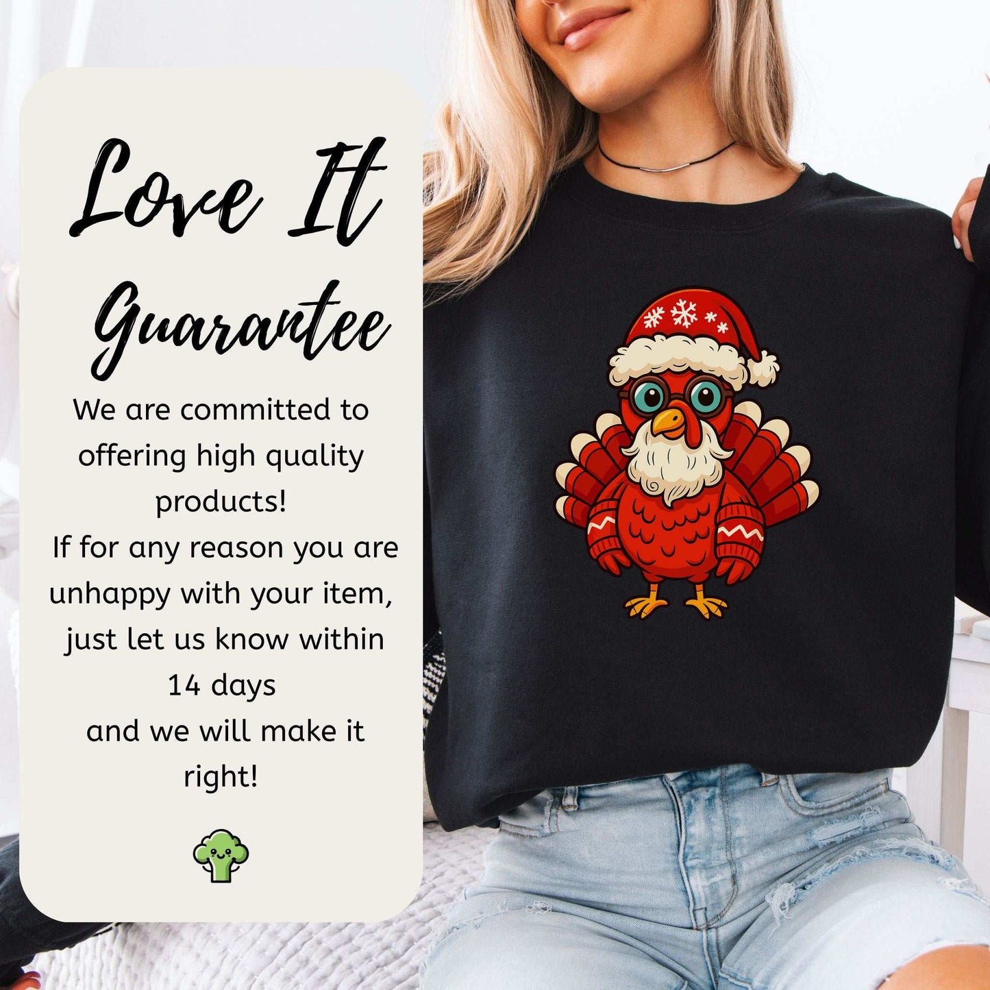 Santa Turkey Sweatshirt – Funny Holiday Bird Christmas Chaos