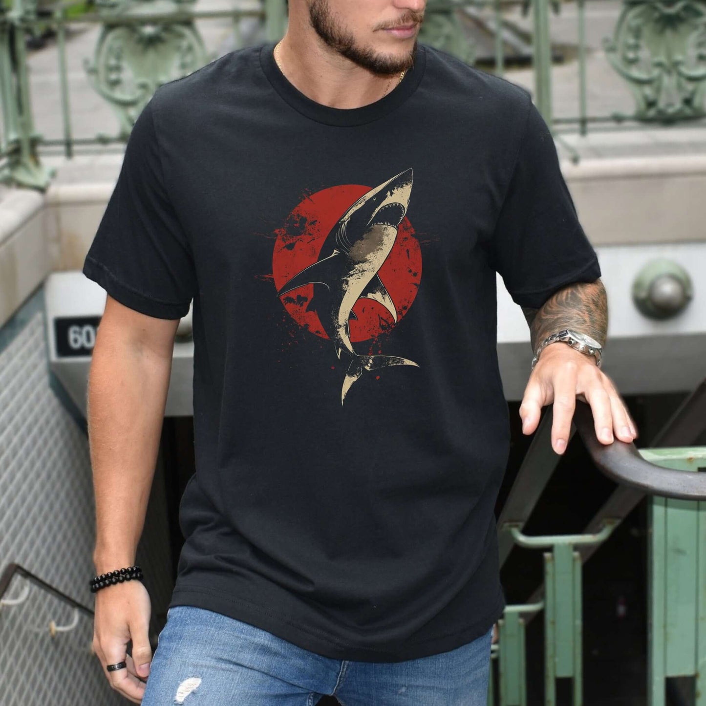 Shark T-Shirt – Japanese Style Ocean Graphic Tee