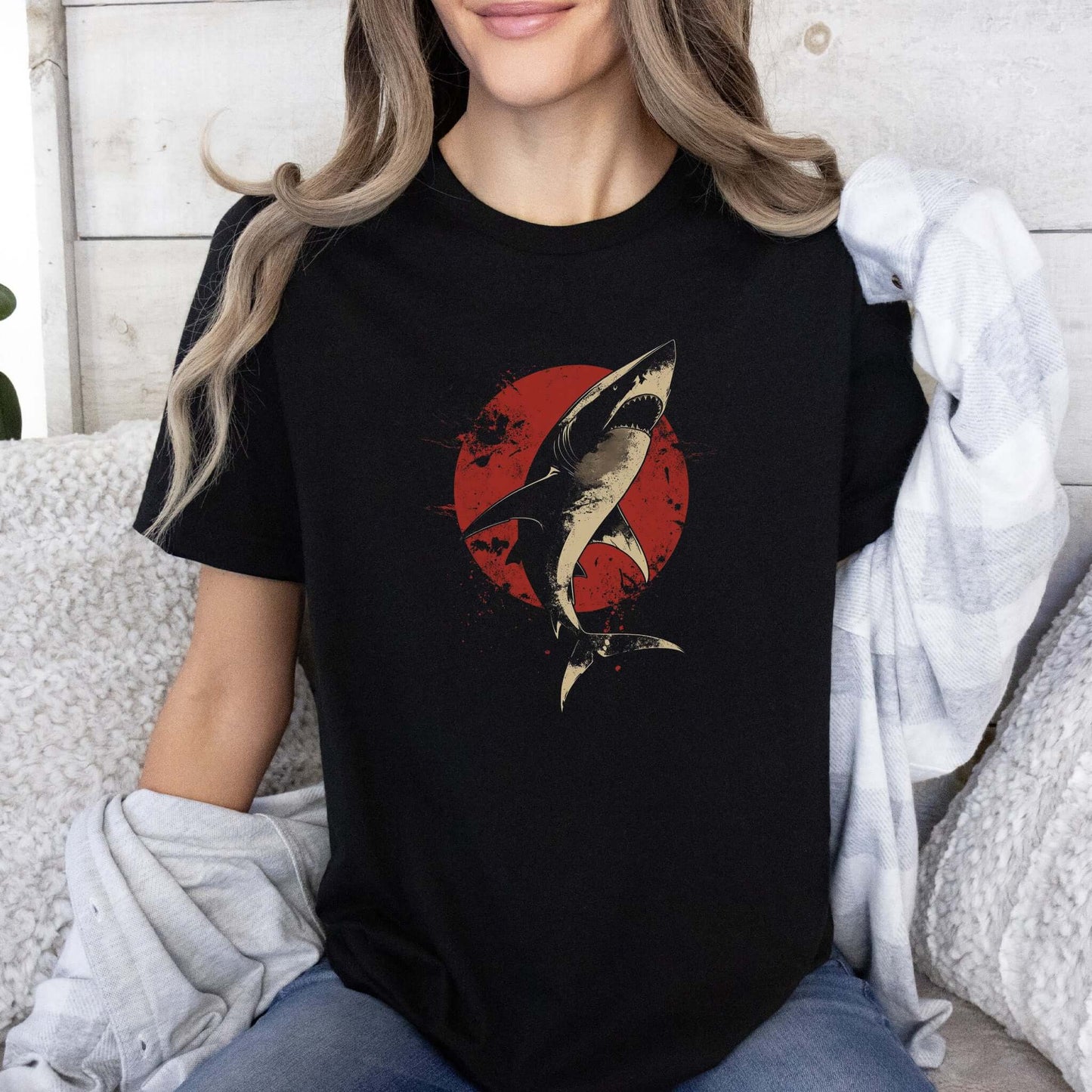 Shark T-Shirt – Japanese Style Ocean Graphic Tee