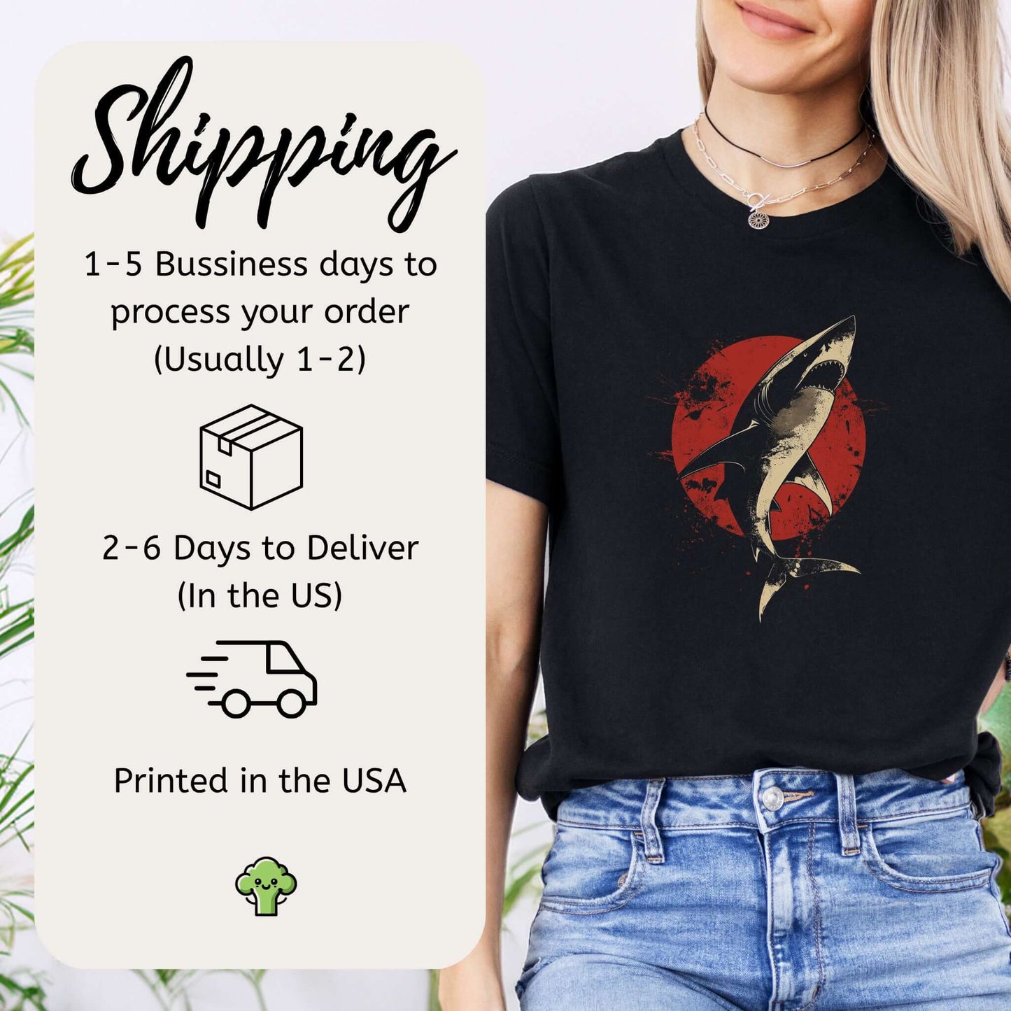 Shark T-Shirt – Japanese Style Ocean Graphic Tee