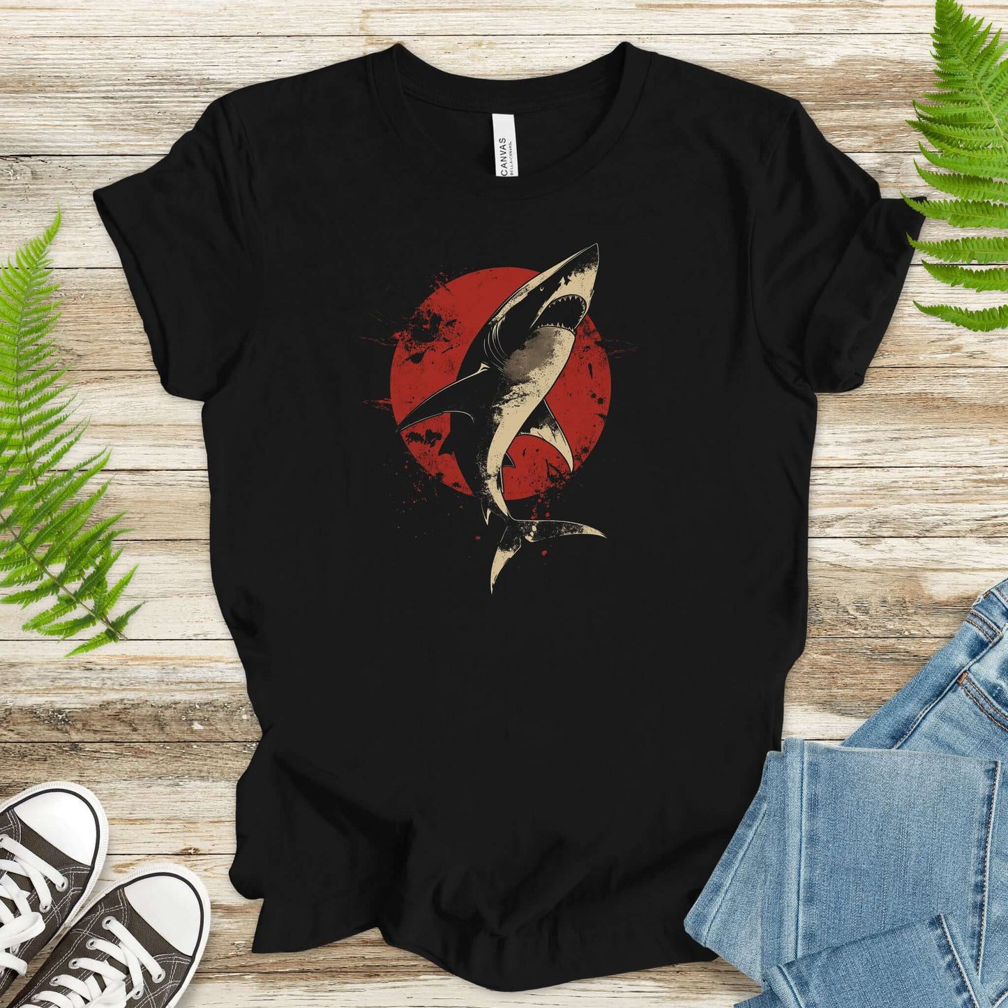 Shark T-Shirt – Japanese Style Ocean Graphic Tee