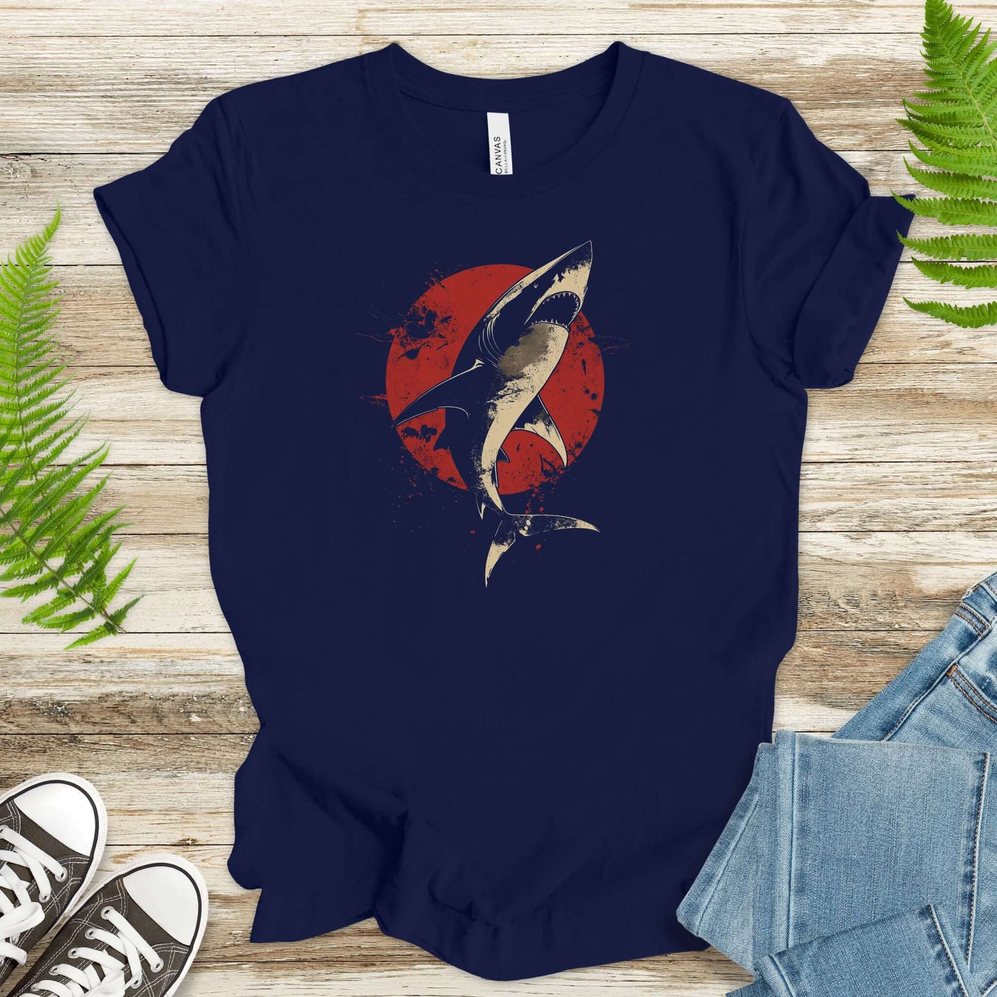 Shark T-Shirt – Japanese Style Ocean Graphic Tee