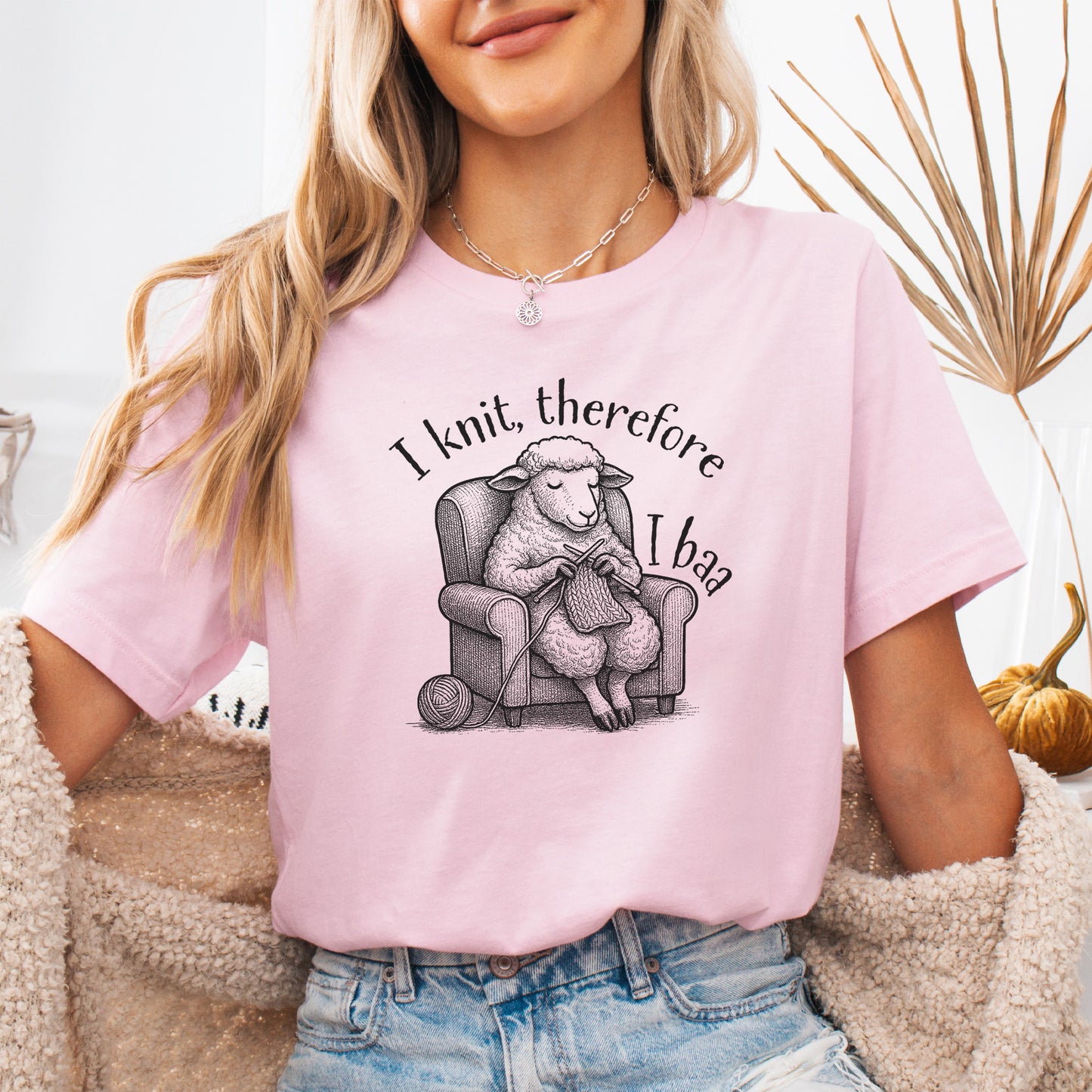 Knitting Sheep Philosophy T-Shirt – Funny Knitter Gift for Animal Lovers