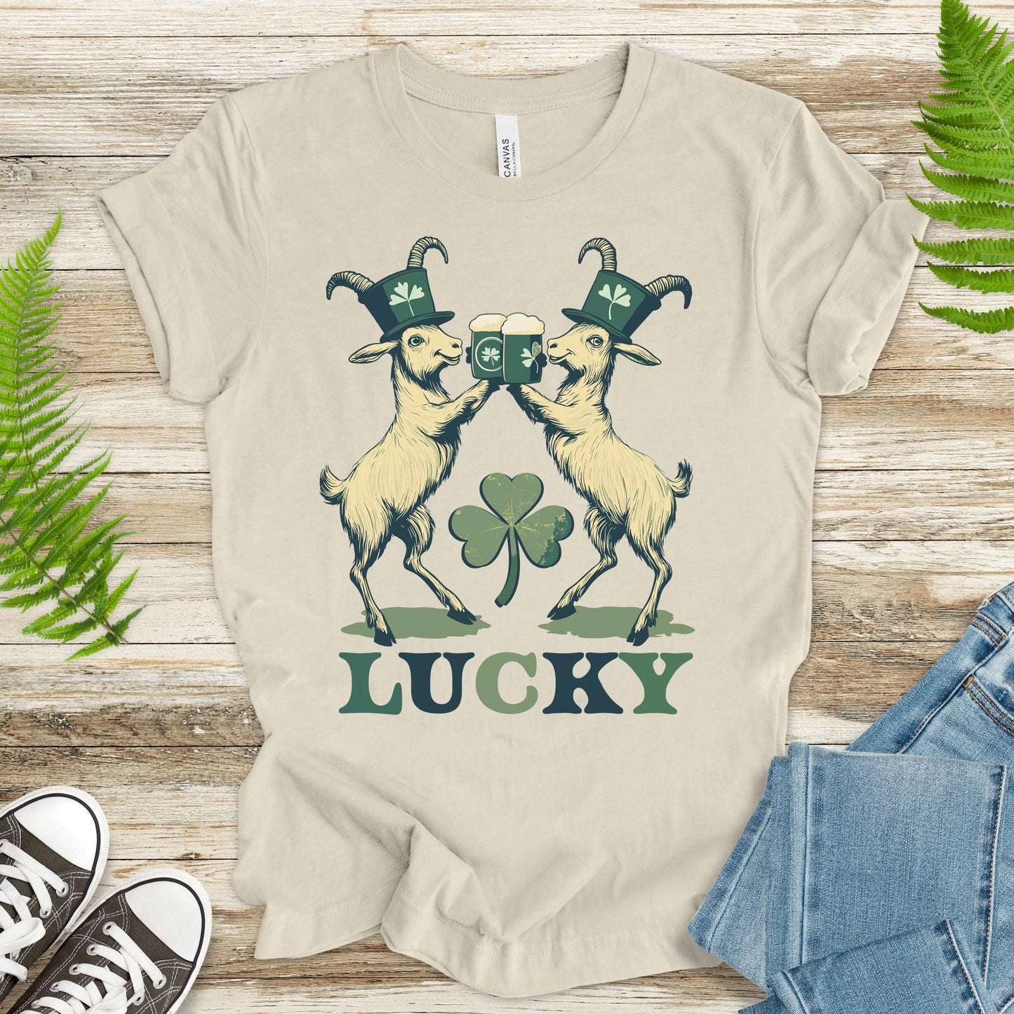 Shamrock & Roll: Goat Cheers St. Paddy’s T-Shirt - TShirtree