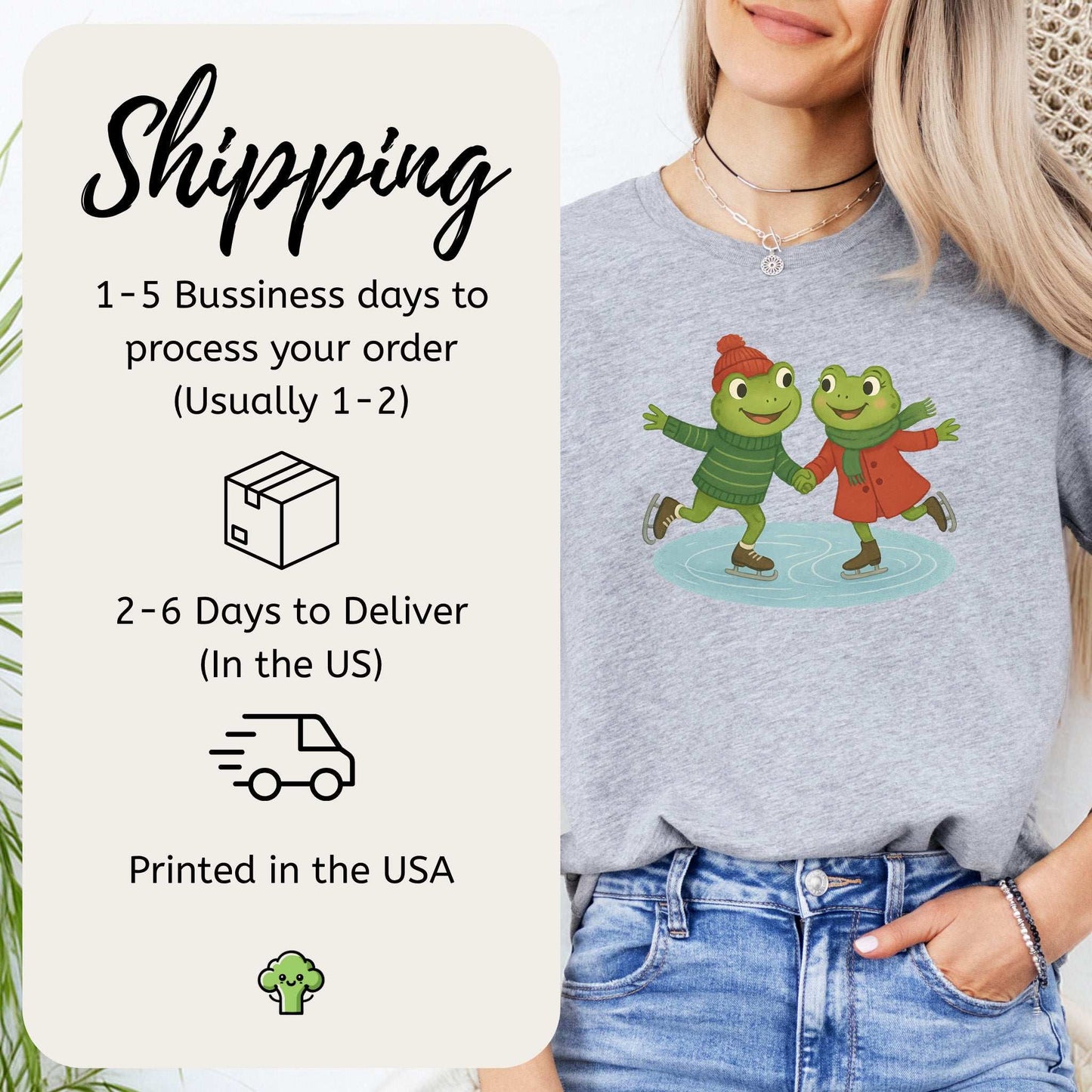 Skating Froggies T-Shirt – Cute Frog Ice Skating Winter Tee