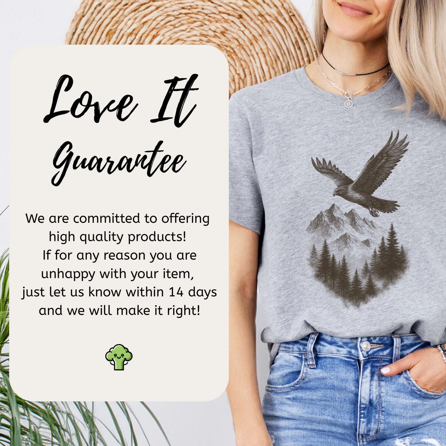 Eagle Over Mountains T-Shirt – Vintage Wilderness Spirit Animal Sketch