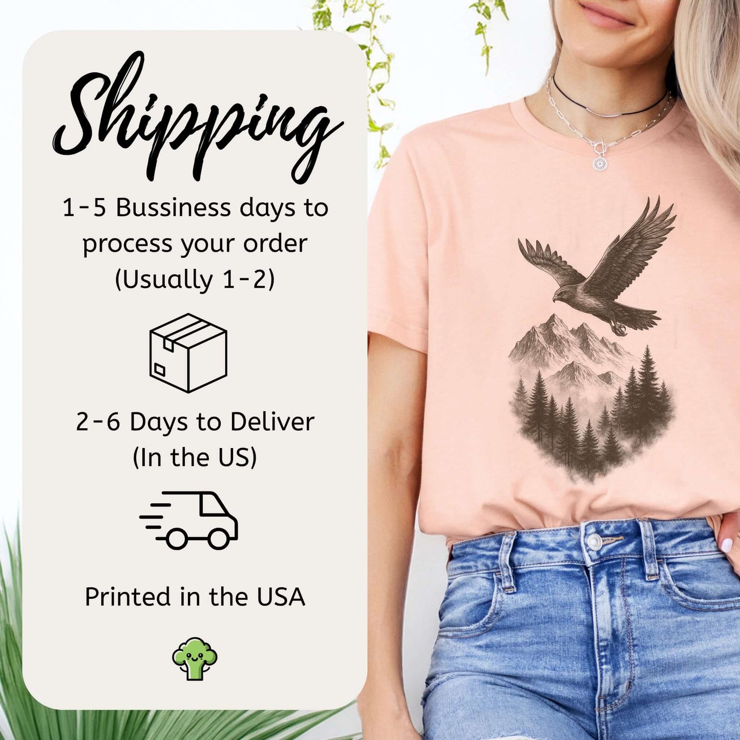 Eagle Over Mountains T-Shirt – Vintage Wilderness Spirit Animal Sketch