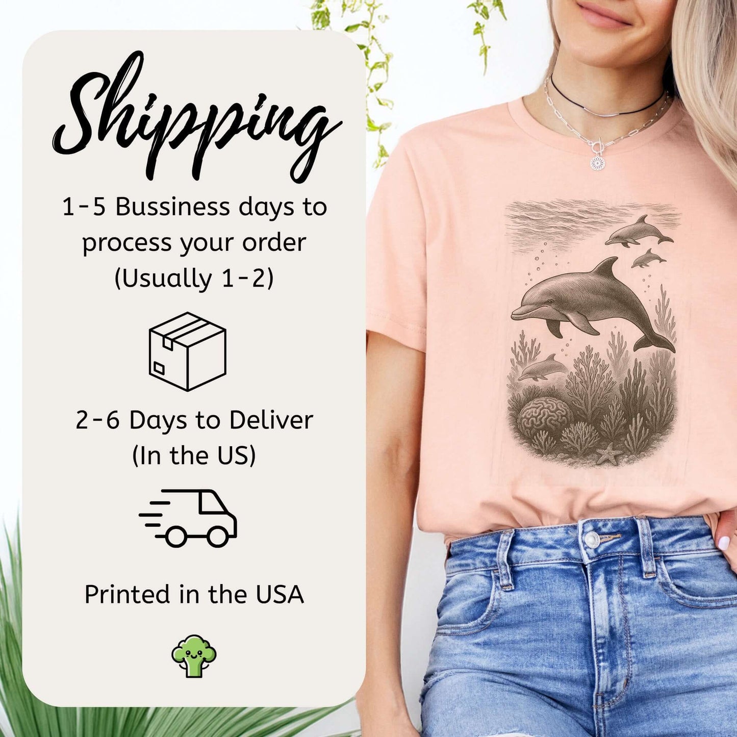 Dolphins and Coral Reef Sketch T-Shirt – Ocean Spirit Animal Tee