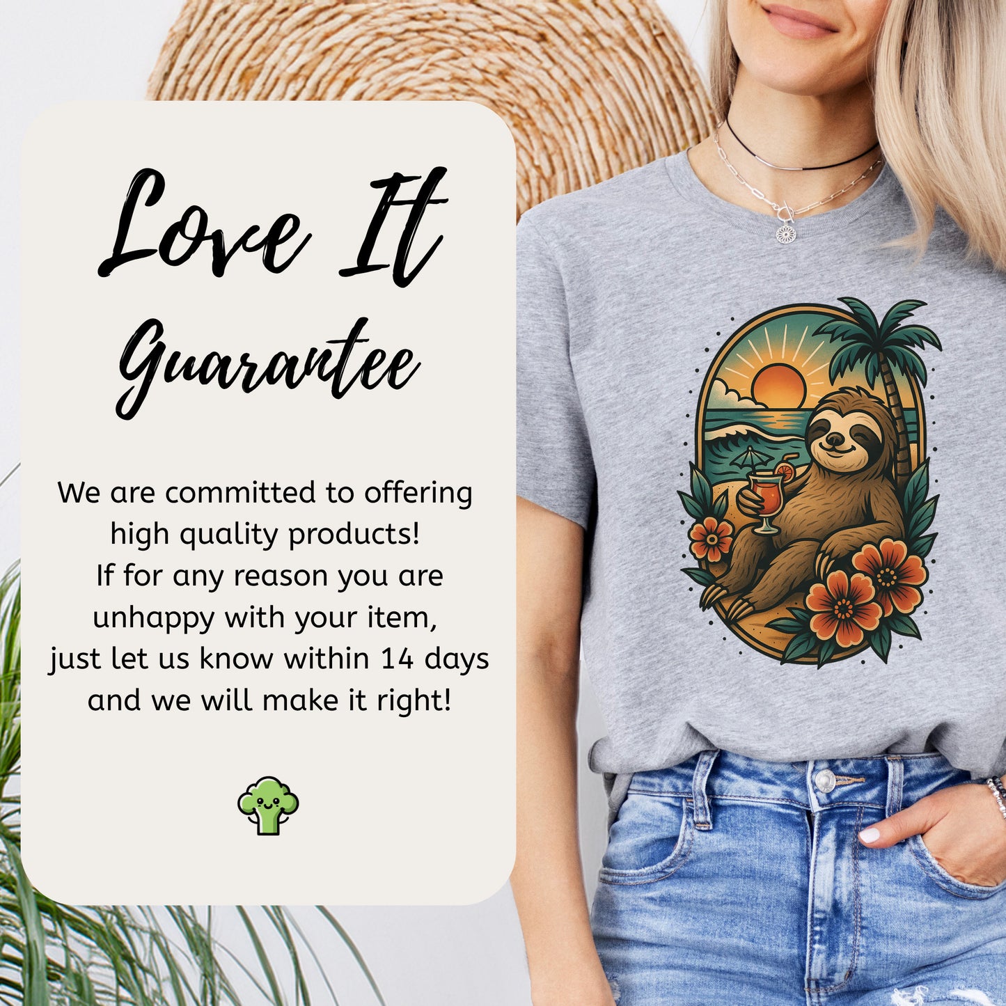Sloth Beach Vibes Vacation T-Shirt