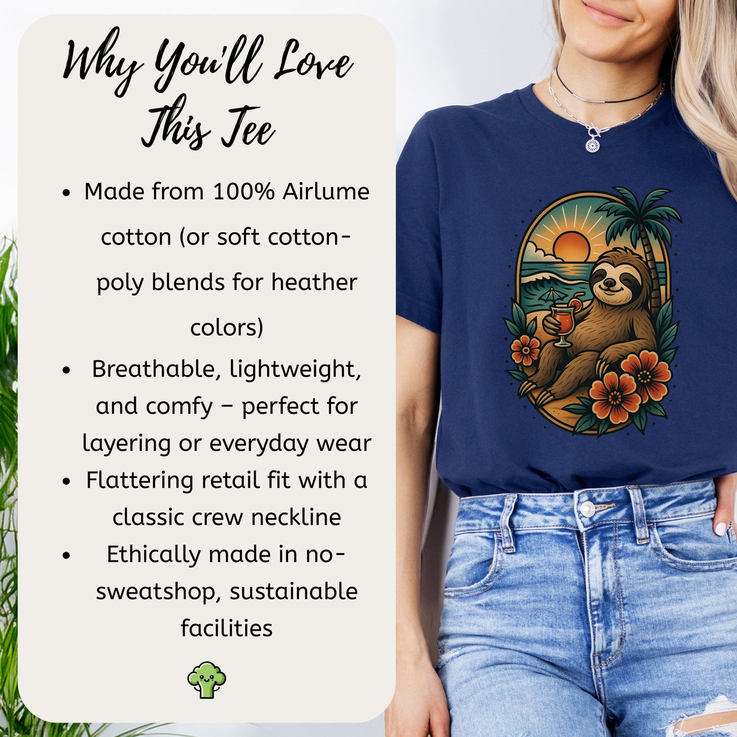 Sloth Beach Vibes Vacation T-Shirt