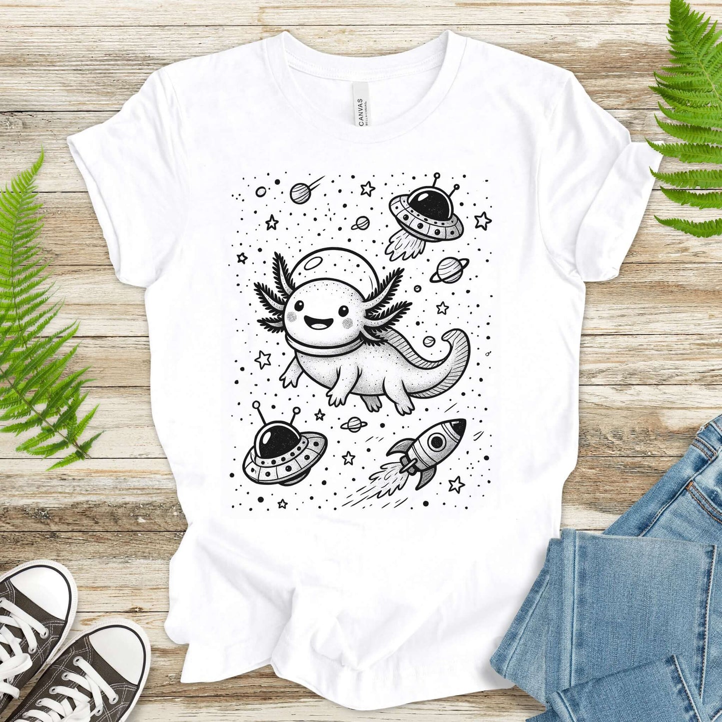 Space Axolotl Adventure T-Shirt