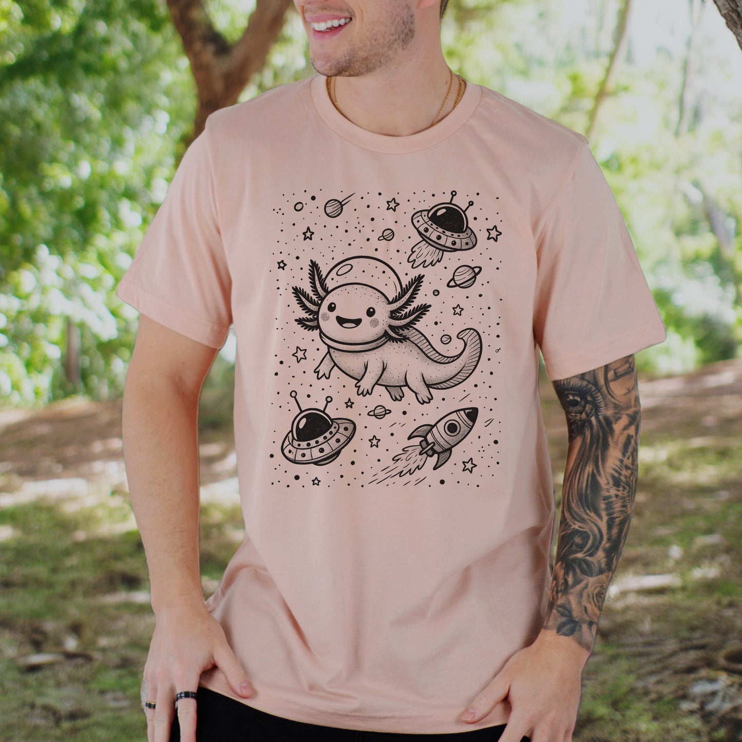Space Axolotl Adventure T-Shirt