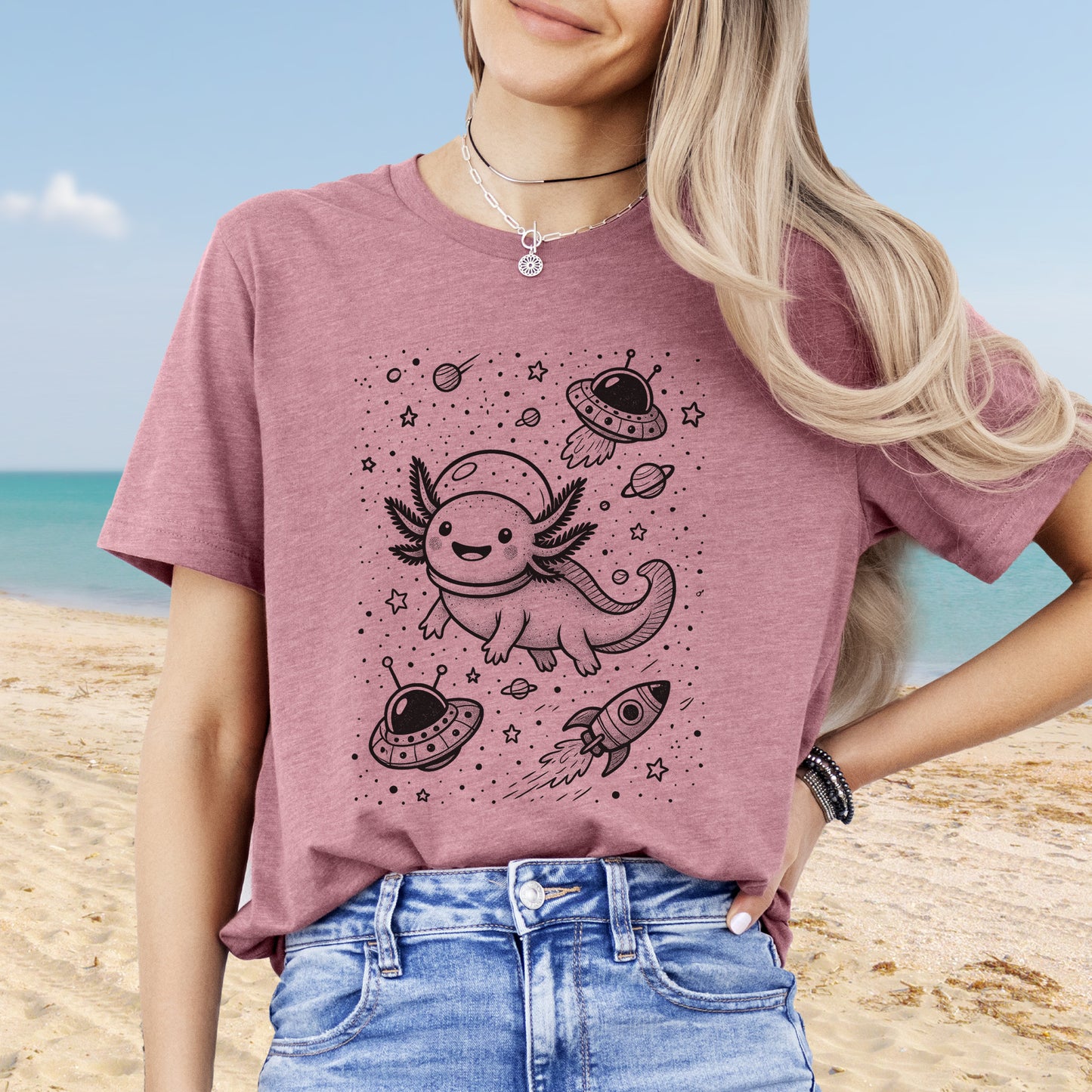 Space Axolotl Adventure T-Shirt