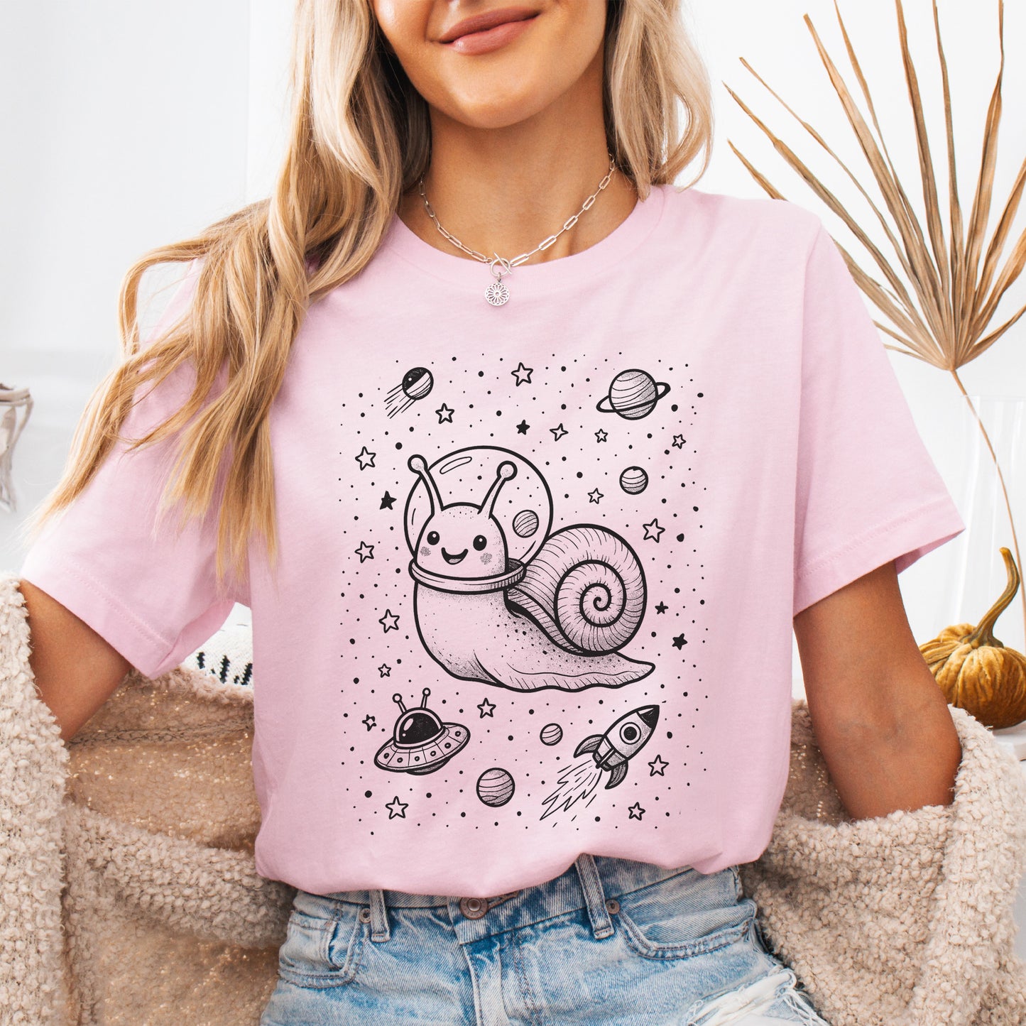 Space Snail Rocket Funny T-Shirt