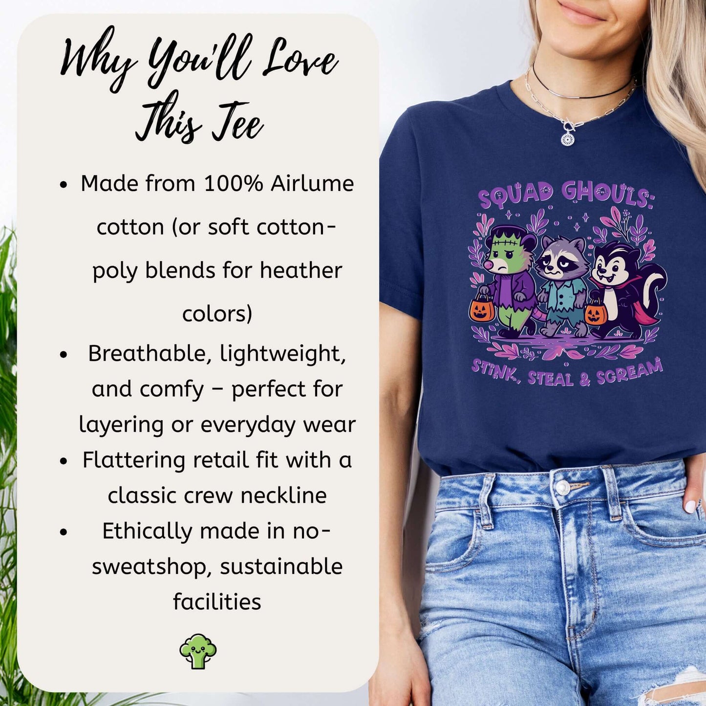 Squad Ghouls Halloween T-Shirt – Funny Raccoon, Opossum & Skunk Trick or Treat Tee
