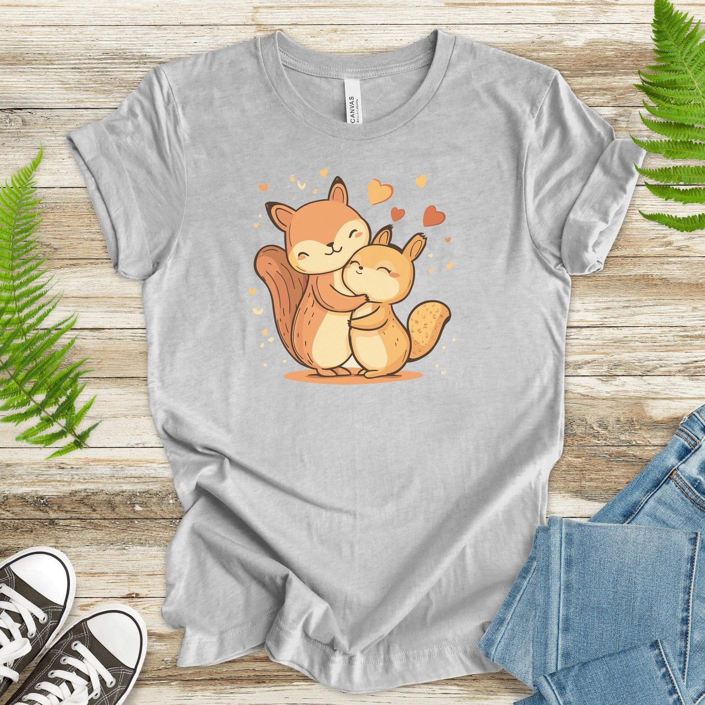 Squirrel Love – Cute Hugging Squirrels T-Shirt - TShirtree