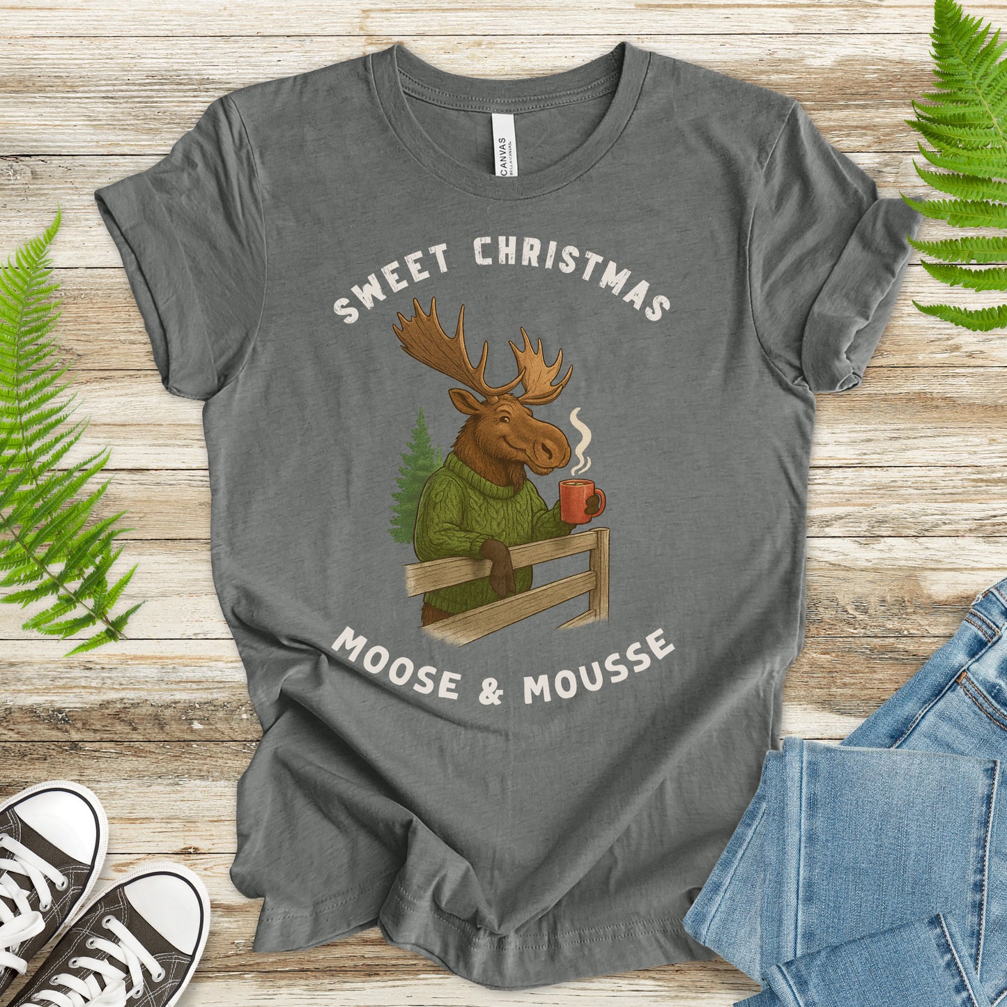Sweet Christmas Moose T-Shirt – Funny Holiday Forest Gift Tee