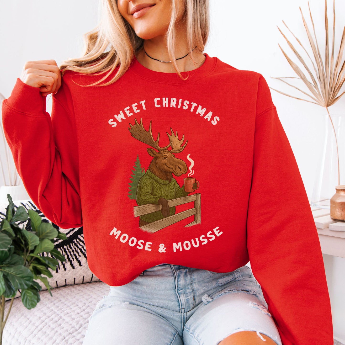 Sweet Christmas Moose & Mousse - sweatshirt
