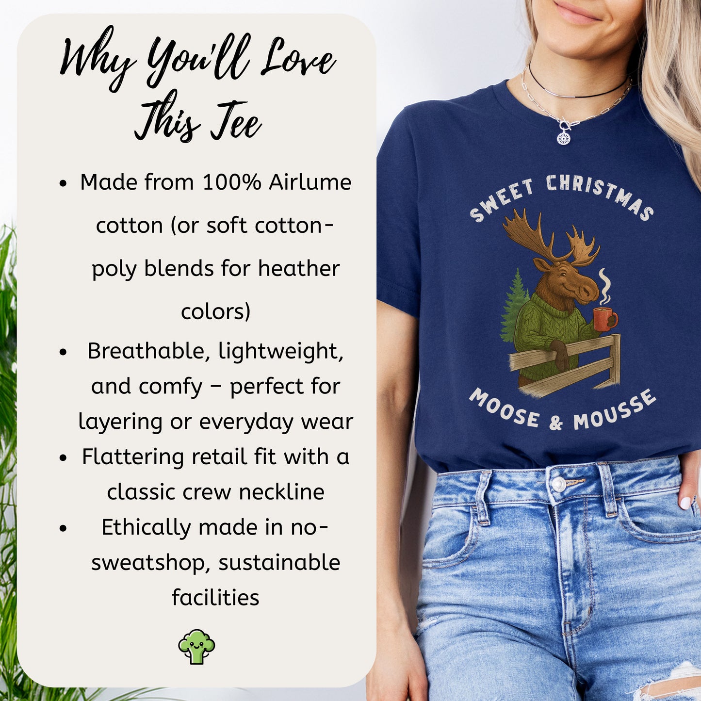 Sweet Christmas Moose T-Shirt – Funny Holiday Forest Gift Tee