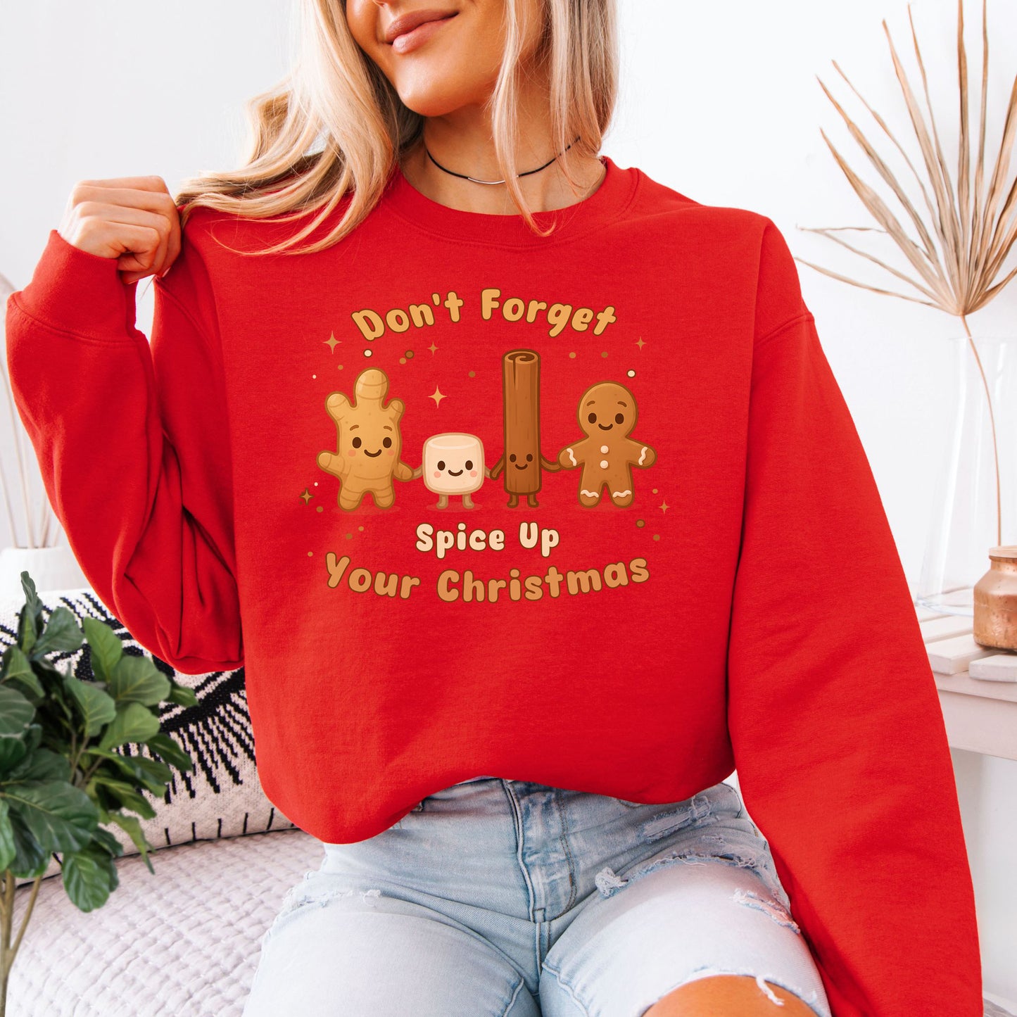 Spice Trio Holiday Sweatshirt – Funny Gingerbread & Marshmallow Gift
