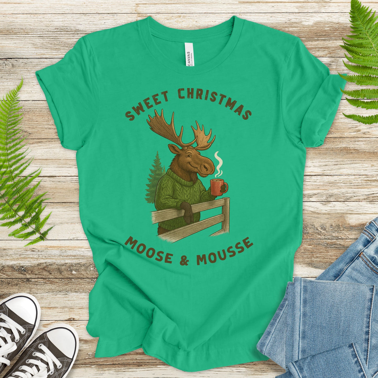 Sweet Christmas Moose T-Shirt – Funny Holiday Forest Gift Tee