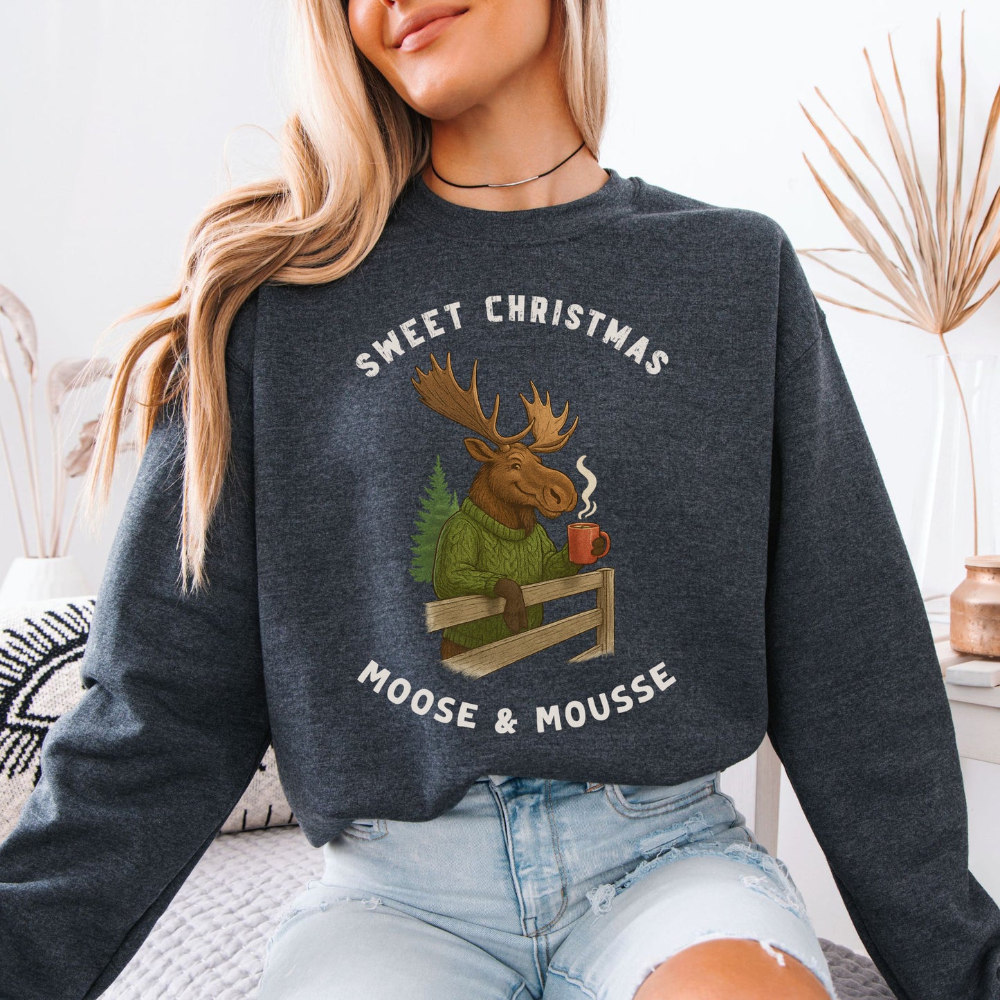 Sweet Christmas Moose & Mousse - sweatshirt