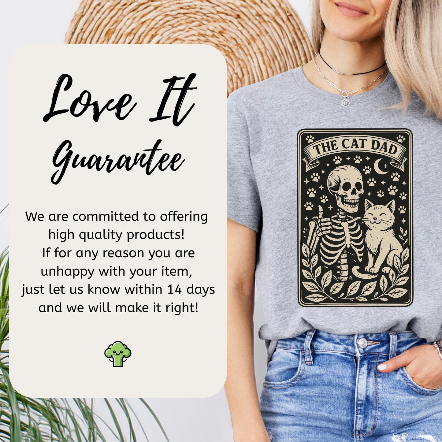 The Cat Dad Skeleton Tarot T-Shirt