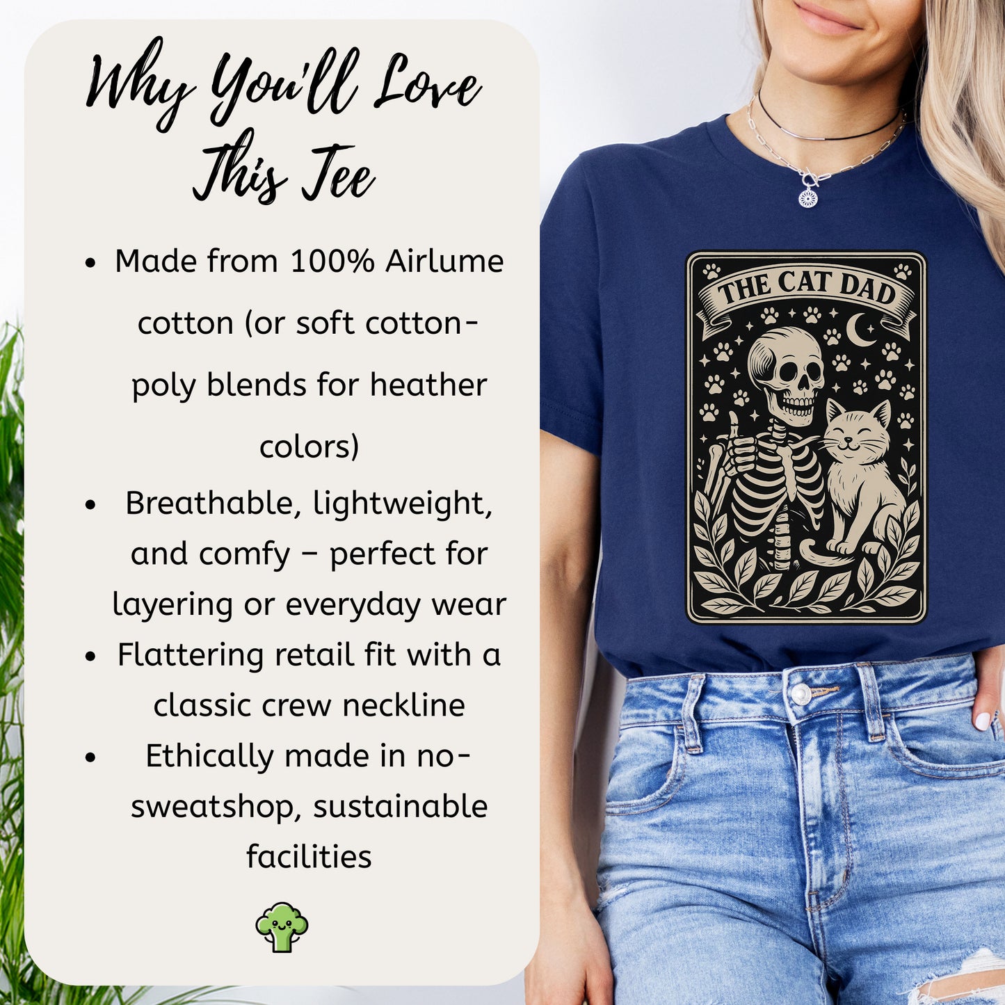 The Cat Dad Skeleton Tarot T-Shirt