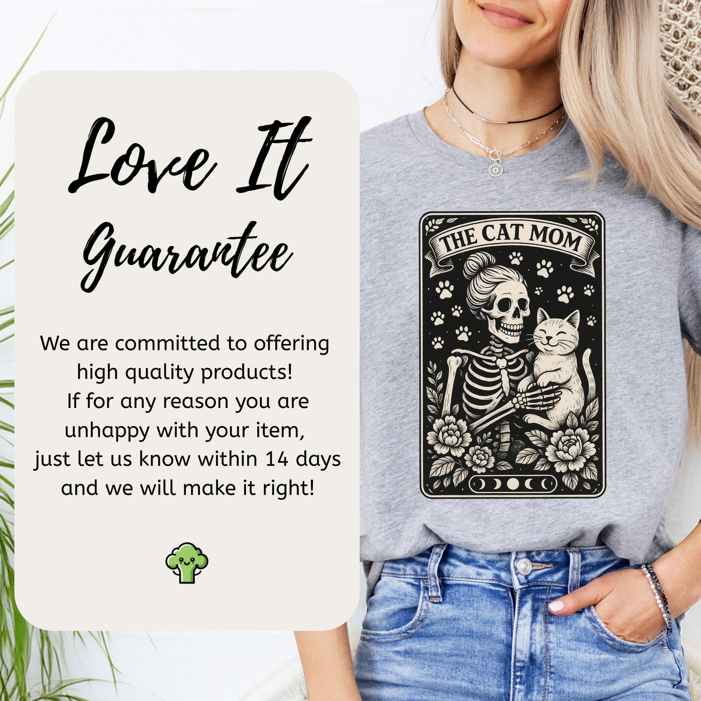 The Cat Mom Skeleton Tarot T-Shirt