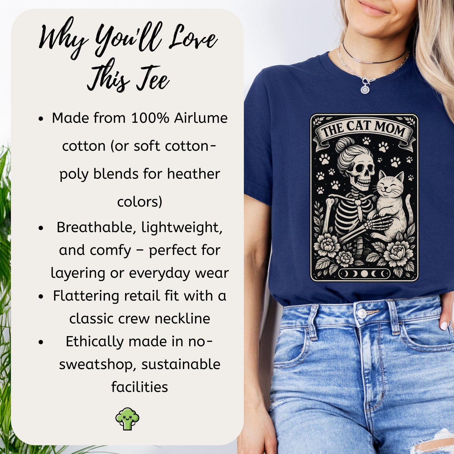 The Cat Mom Skeleton Tarot T-Shirt