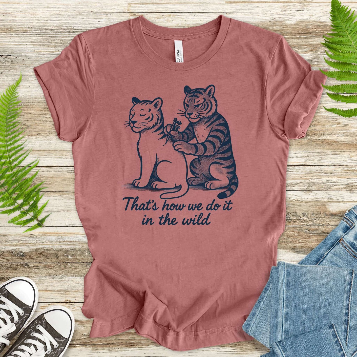Tiger Tattoo T-Shirt – Funny Jungle Big Cat & Tattoo Artist Tee