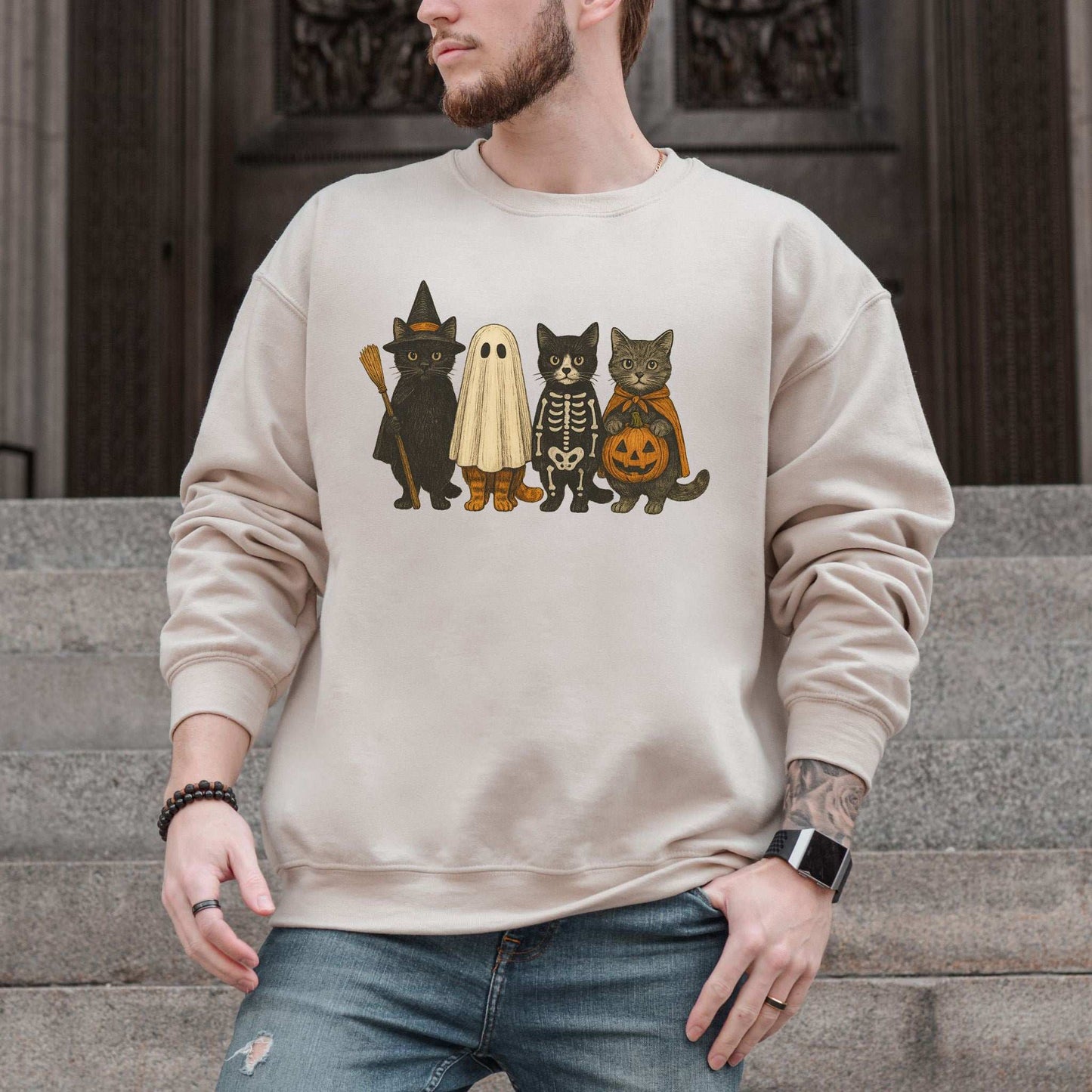 Trick-or-Cats Sweatshirt – Cute Halloween Cat Costume Squad